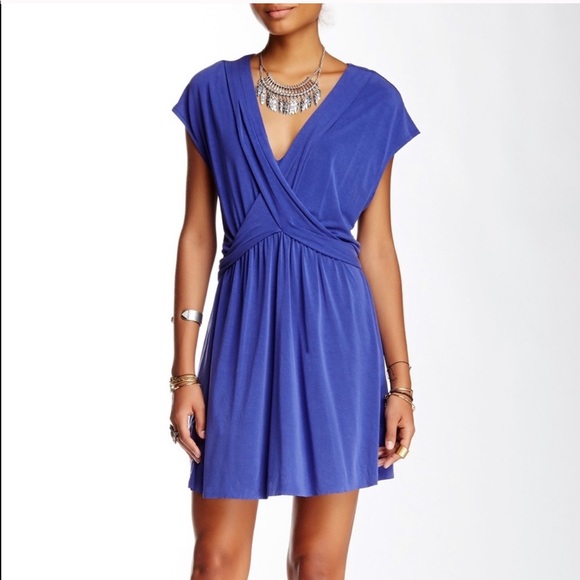 Free People Cobalt Criss Cross Dress Blue NWT - Picture 1 of 7
